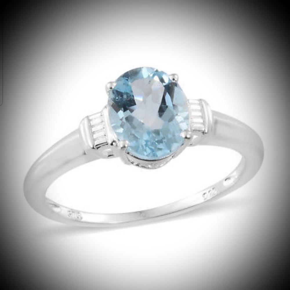 Sterling Silver Sky Blue Topaz Ring